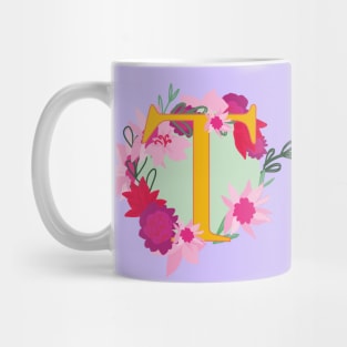 Monogram T, Personalized Initial Mug